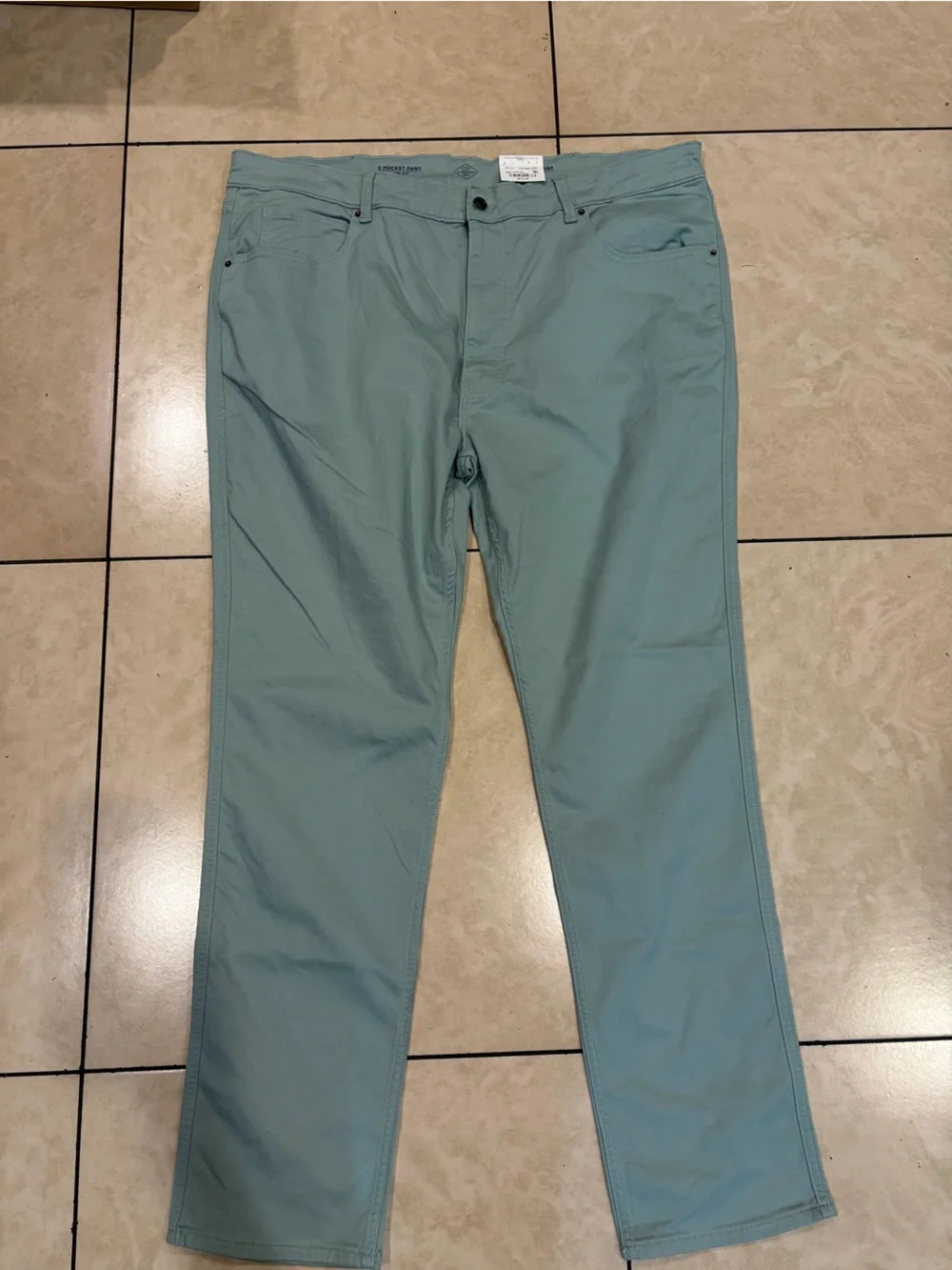 Men’s Slim Chino Pants in Seafoam Green
